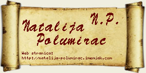 Natalija Polumirac vizit kartica